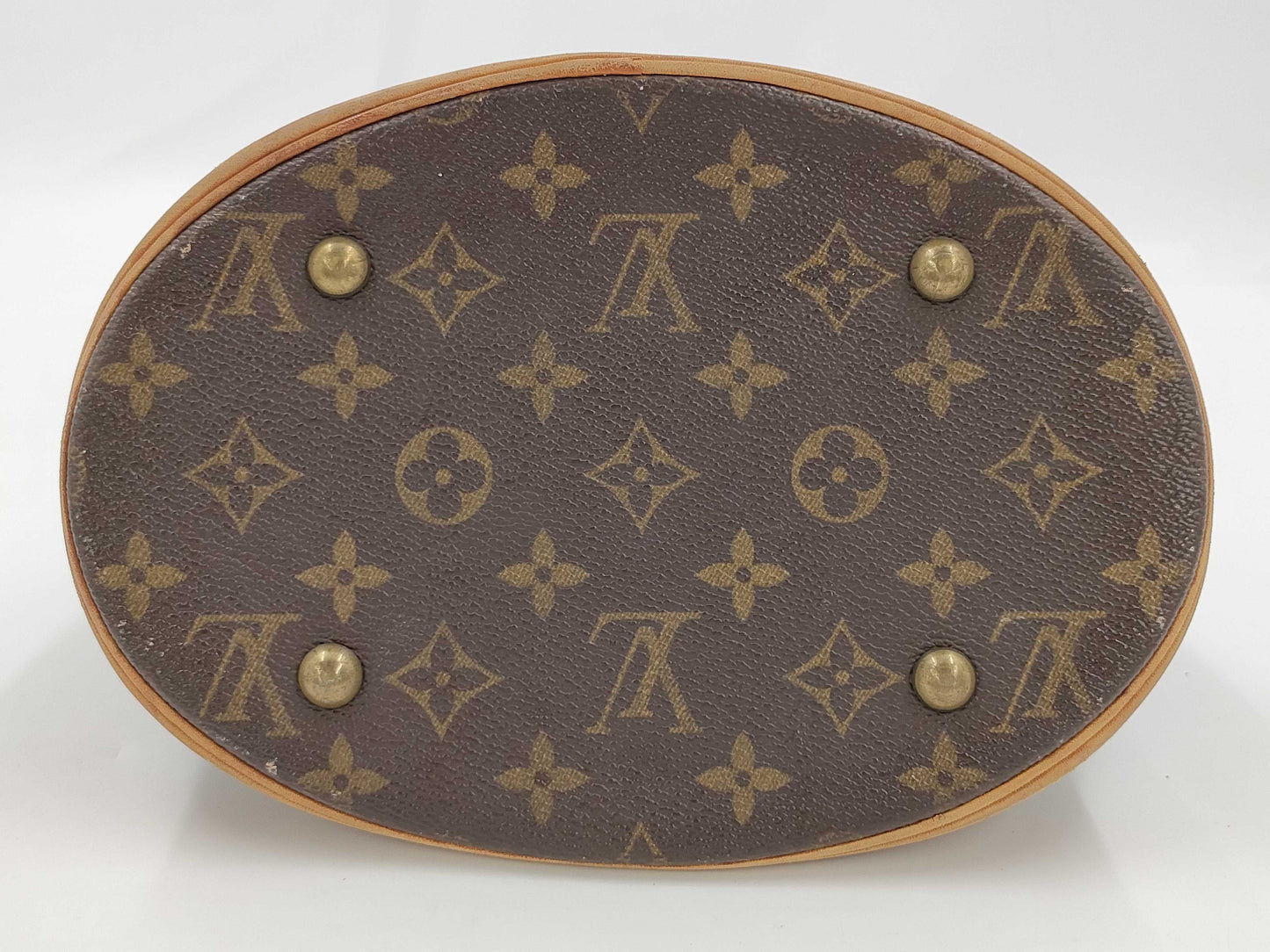 LOUIS VUITTON Monogram Bucket PM Tote Bag with Pouch