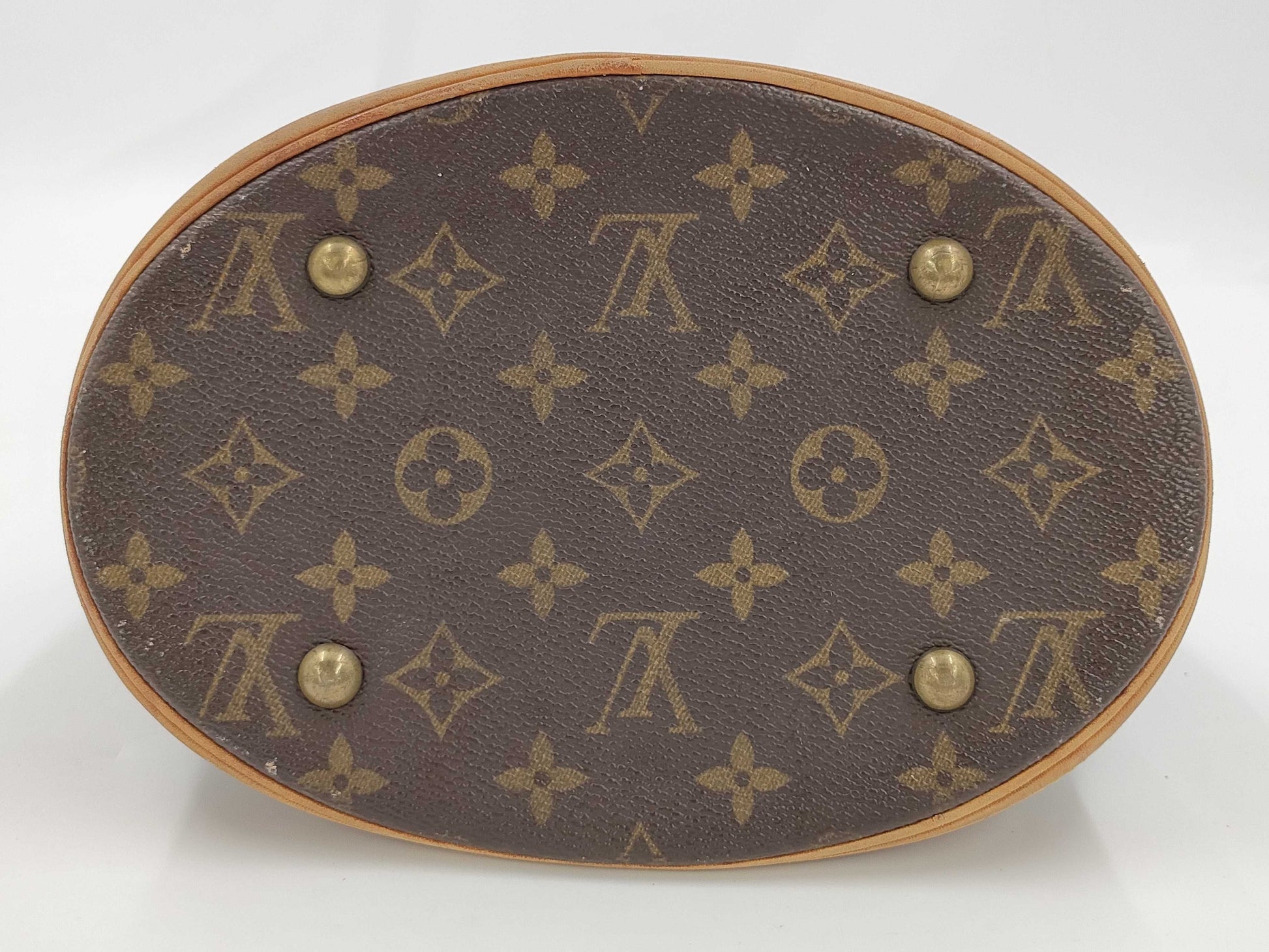 LOUIS VUITTON Monogram Bucket PM Tote Bag with Pouch