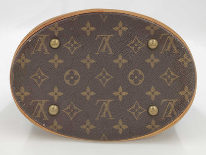 LOUIS VUITTON Monogram Bucket PM Tote Bag with Pouch