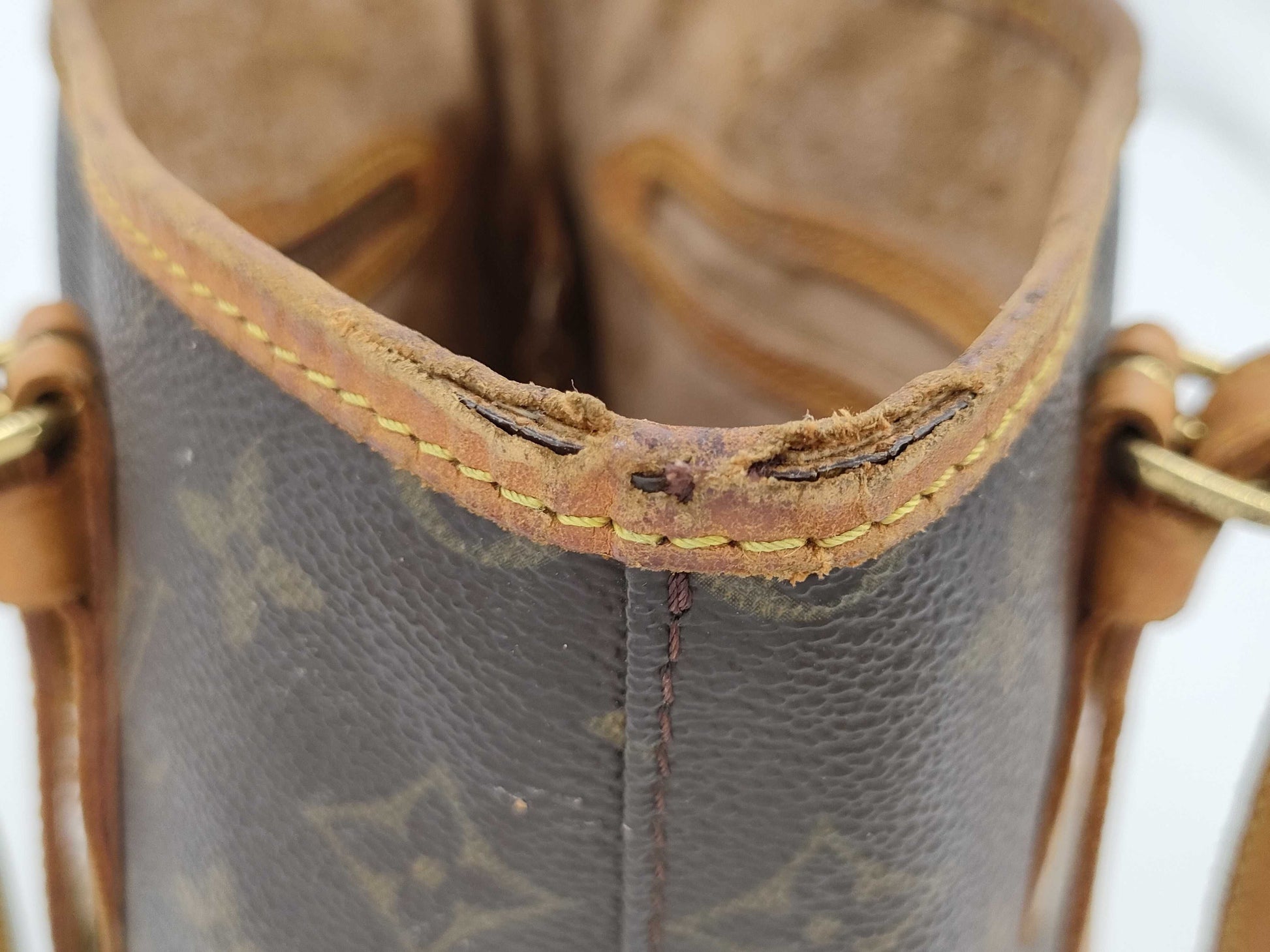 LOUIS VUITTON Monogram Bucket PM Tote Bag with Pouch
