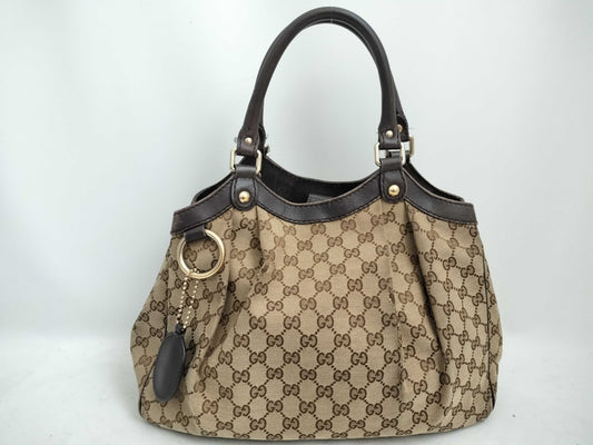GUCCI GG Canvas Sukey Handbag