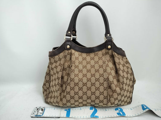 GUCCI GG Canvas Sukey Handbag