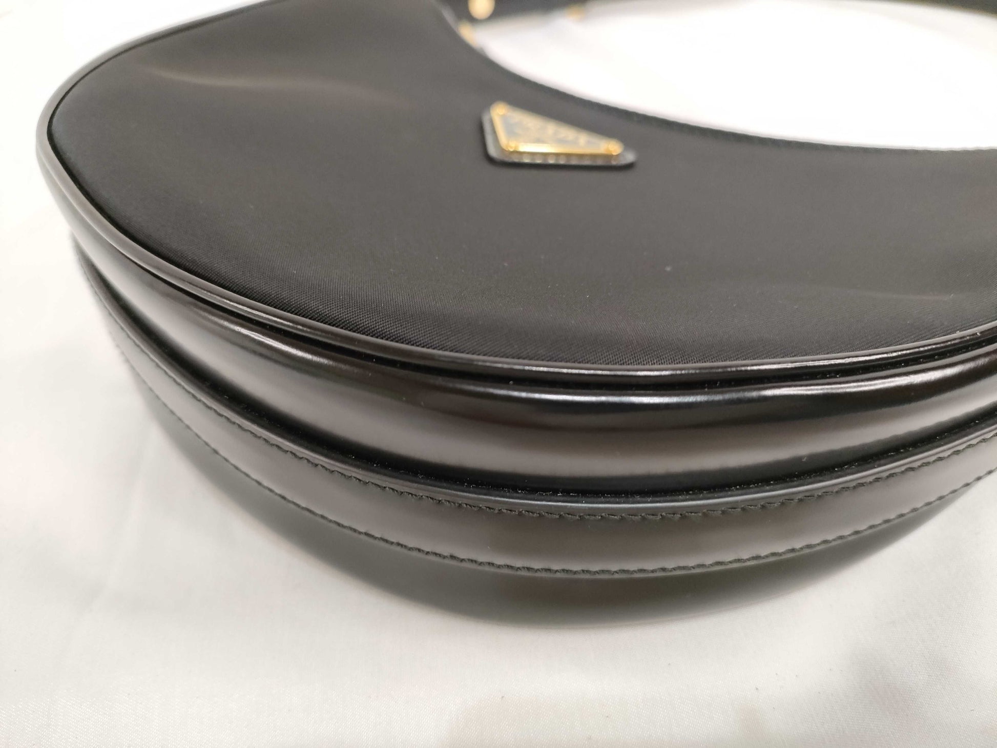 PRADA Tessuto x Leather 2-Way Shoulder Bag with Strap