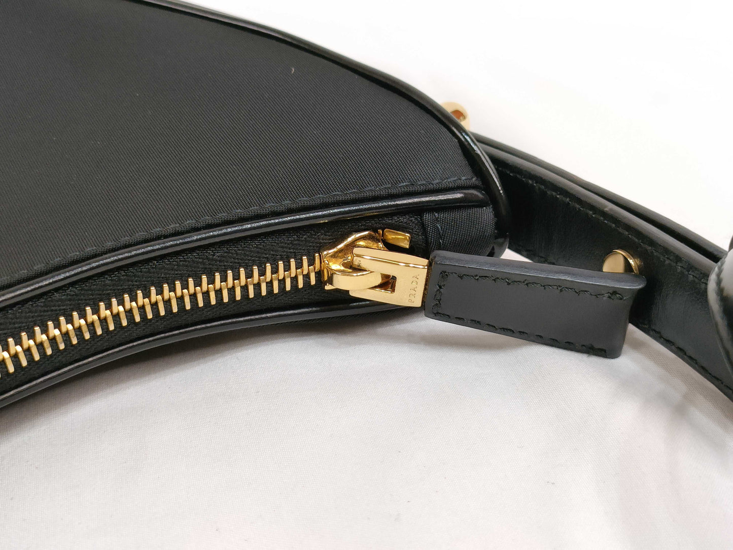 PRADA Tessuto x Leather 2-Way Shoulder Bag with Strap