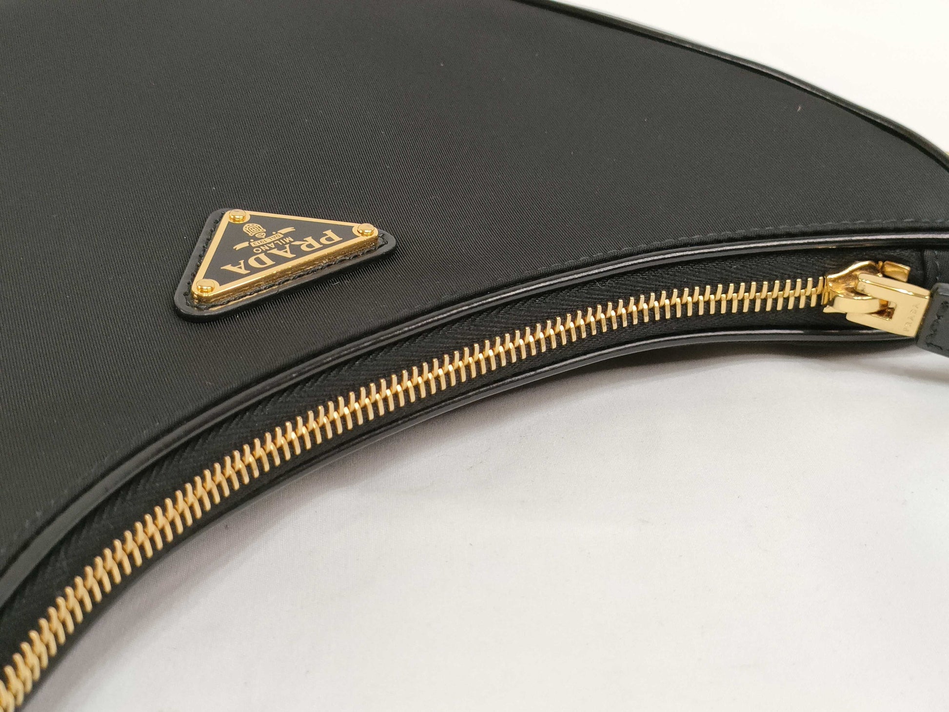 PRADA Tessuto x Leather 2-Way Shoulder Bag with Strap
