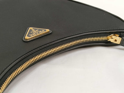 PRADA Tessuto x Leather 2-Way Shoulder Bag with Strap