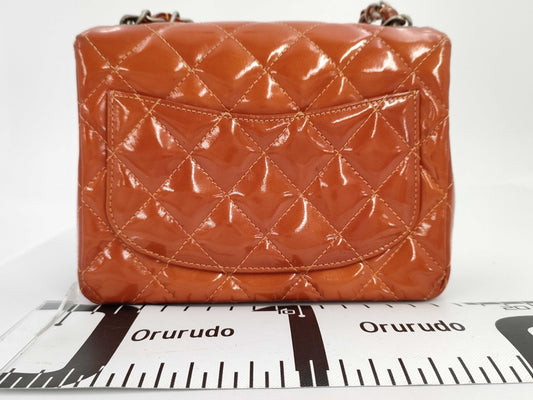 CHANEL Mini Matelasse Enamel Chain Shoulder Bag with Seal
