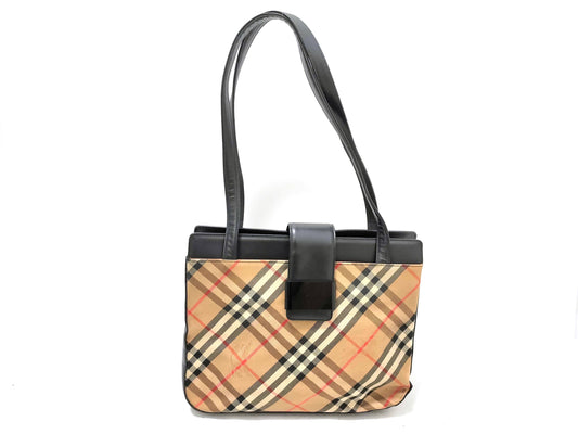 BURBERRY Canvas x Leather Shoulder Bag Shoulder Bag