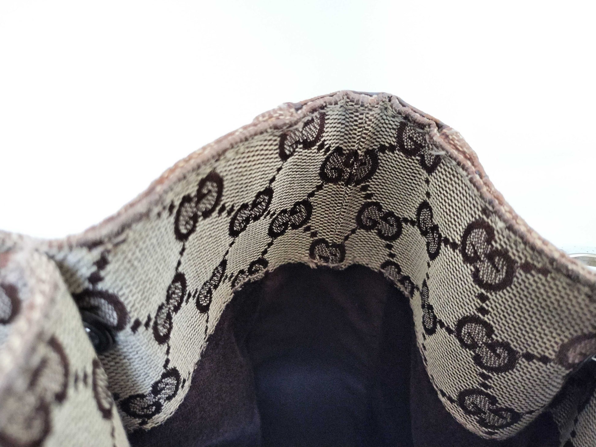 GUCCI GG Canvas GG Canvas x Leather Shoulder Bag Shoulder Bag