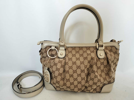 GUCCI GG Canvas GG Canvas 2-Way Handbag with Strap