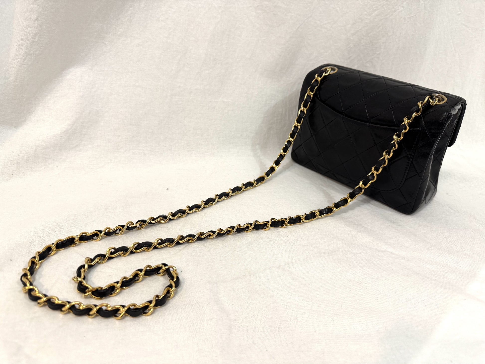 CHANEL Lambskin Mini Matelasse 17 Shoulder Bag with GD Hardware and 107cm Chain