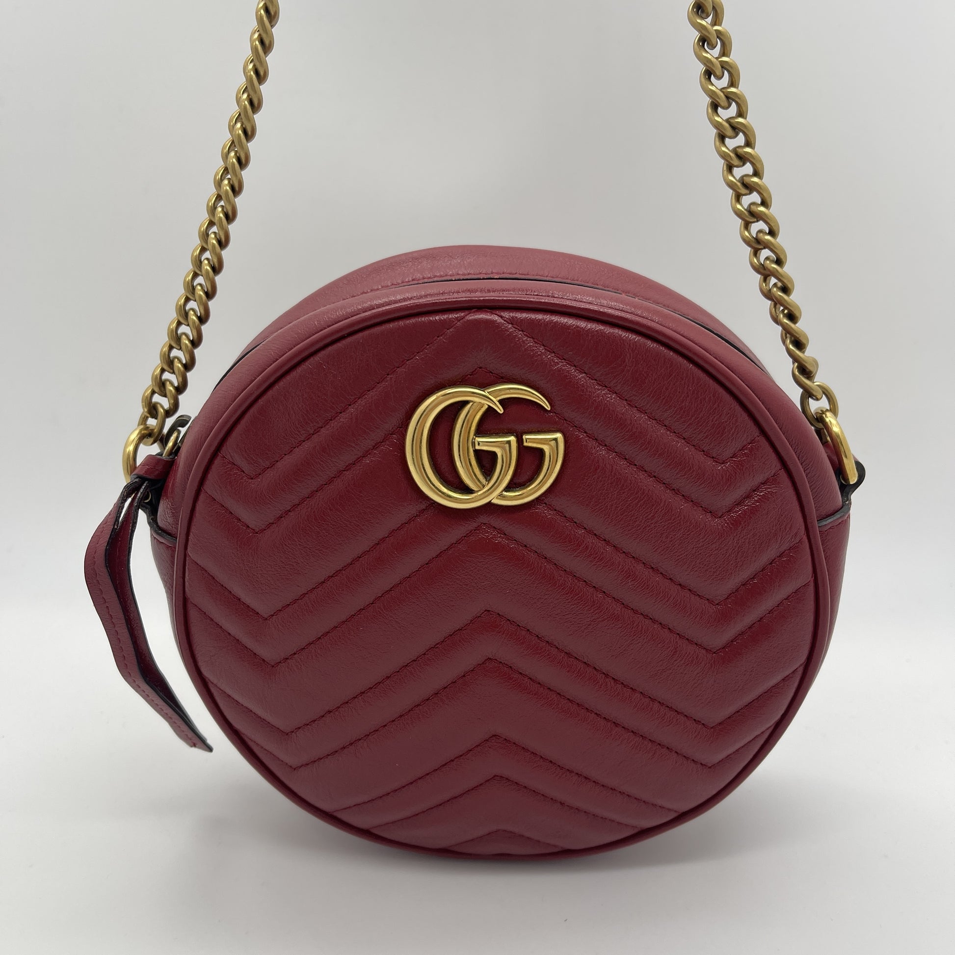 GUCCI Gucci Velvet Round Shoulder Bag