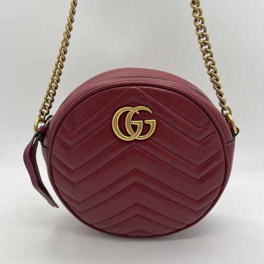 GUCCI Gucci Velvet Round Shoulder Bag