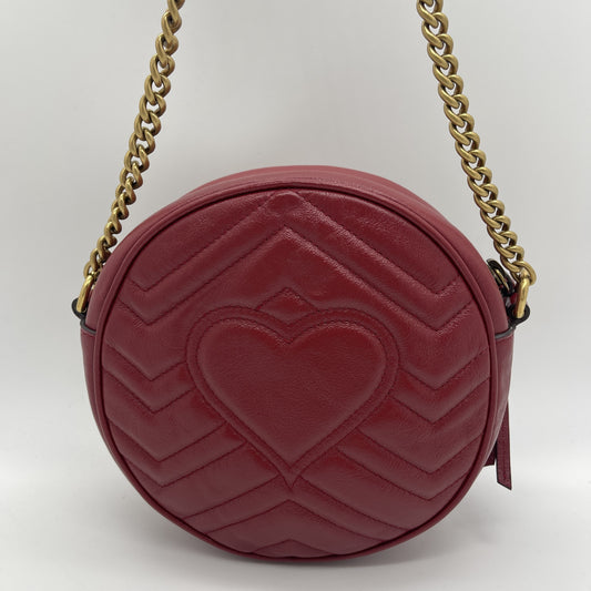 GUCCI Gucci Velvet Round Shoulder Bag