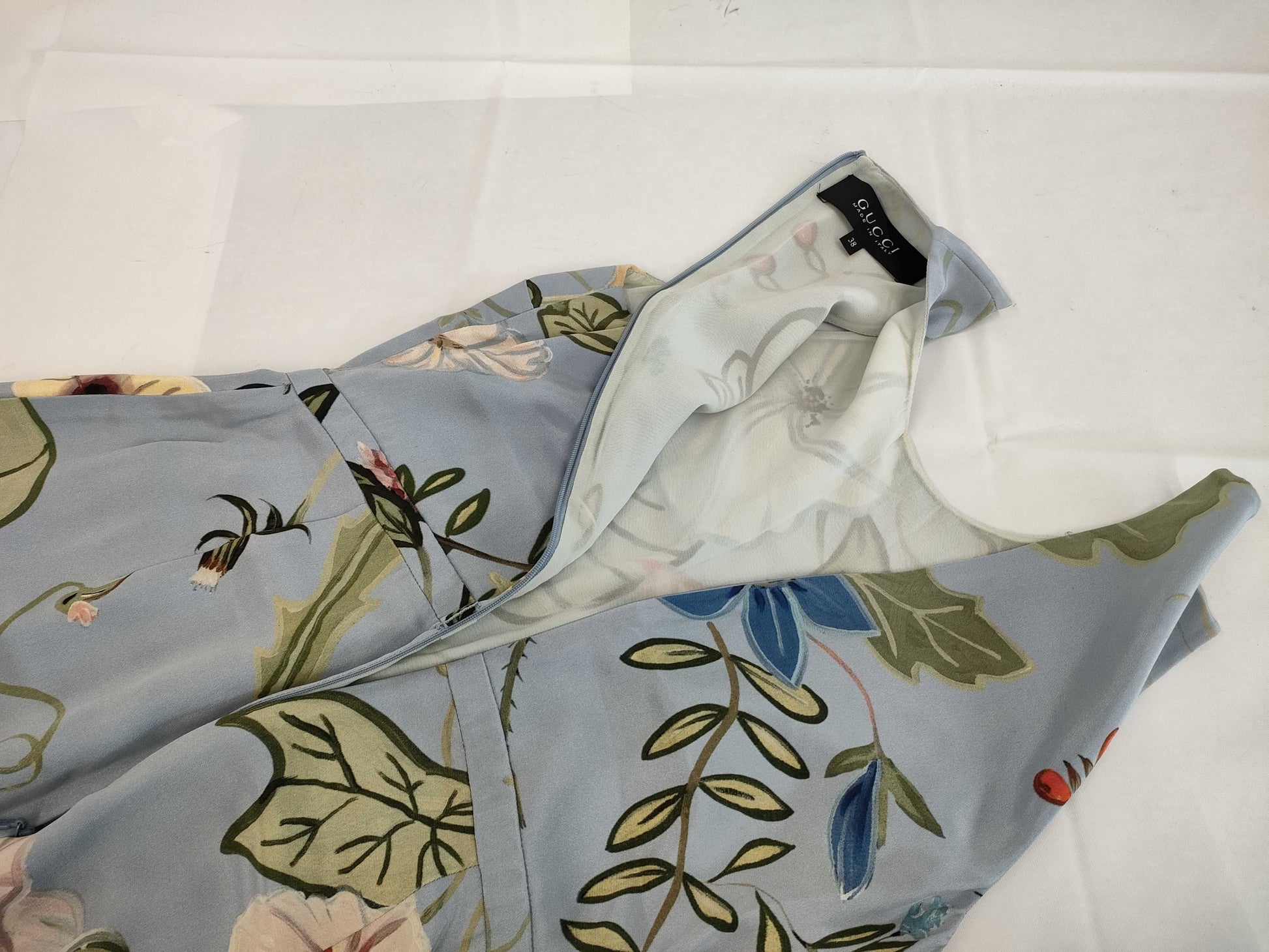 GUCCI Floral Print Collection Model Insect Long Dress Size 38