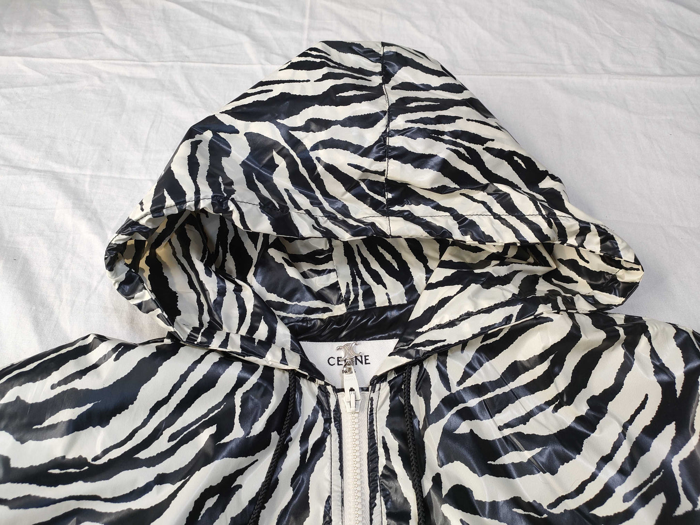 CELINE Zebra Nylon Jacket, Current Tag, Hedi, Men's, Hanger Included, Excellent Condition, Like New