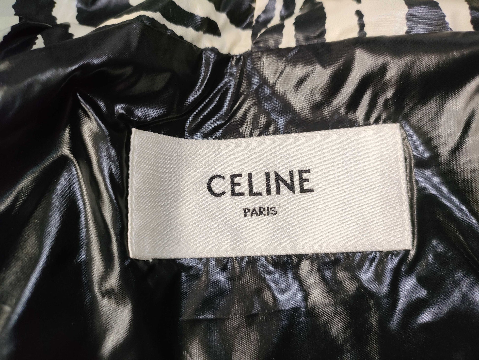 CELINE Zebra Nylon Jacket, Current Tag, Hedi, Men's, Hanger Included, Excellent Condition, Like New