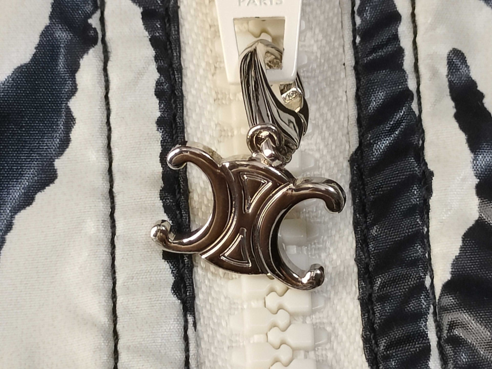 CELINE Zebra Nylon Jacket, Current Tag, Hedi, Men's, Hanger Included, Excellent Condition, Like New