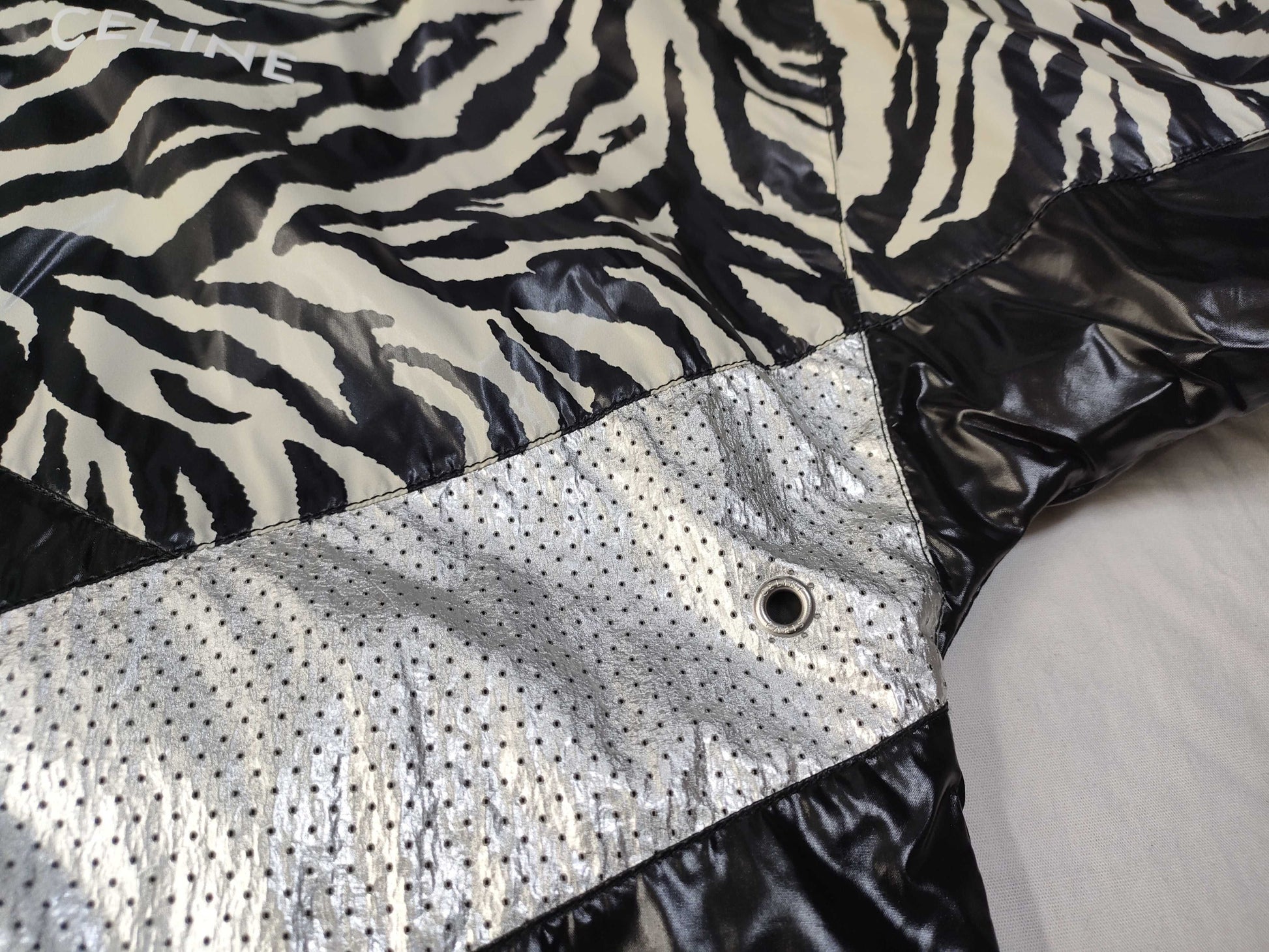 CELINE Zebra Nylon Jacket, Current Tag, Hedi, Men's, Hanger Included, Excellent Condition, Like New