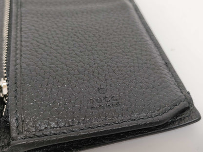 GUCCI Bifold Long Wallet Black Leather 795296 Wallet