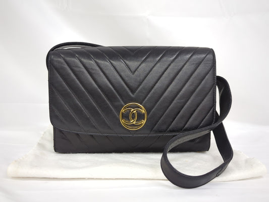 CHANEL Circle Coco V-Stitch Shoulder Bag, No. 2