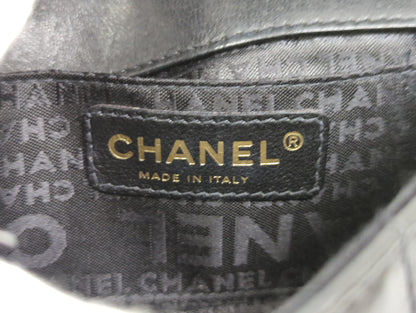 CHANEL Lambskin Chocolate Bar with Camellia Charm Chain Shoulder Bag