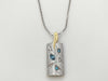 Koji Iwakura Necklace with 0.23ct Treated Diamond and 0.05ct Colorless Diamond, 18K Gold/PT900/Metal, 7.9g 