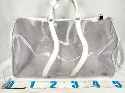 LOUIS VUITTON M55814 Epi Plage Keepall Bandouliere M55814/MB3179 Boston Bag with Strap, Cadena, Key, and Name Tag