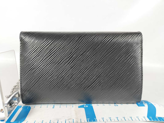 LOUIS VUITTON M62038 Epi Leather LV Epi Portefeuille Twist Chain M62038 Black Shoulder Bag