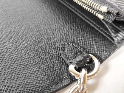 LOUIS VUITTON M62038 Epi Leather LV Epi Portefeuille Twist Chain M62038 Black Shoulder Bag