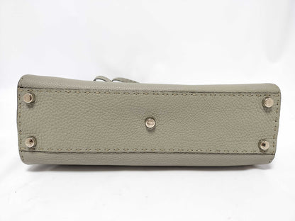 FENDI Peekaboo Medium Selleria Gray x Yellow 2-Way Handbag 8BN290