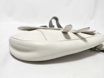 Dior Saddle Bag Leather White Shoulder Bag