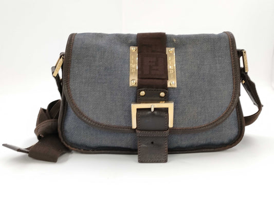 FENDI denim shoulder bag
