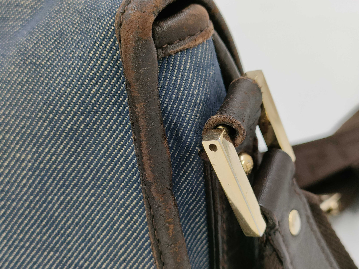 FENDI denim shoulder bag
