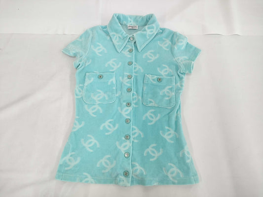 CHANEL Velvet Coco Button Short Jacket, Size 36