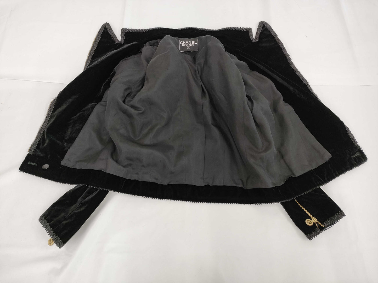 CHANEL Velour Rider's Jacket Deadstock Jacket
