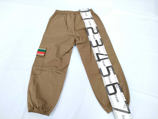 GUCCI Kids' Cotton Cargo Pants, Sherry Line, Brown, Size 8