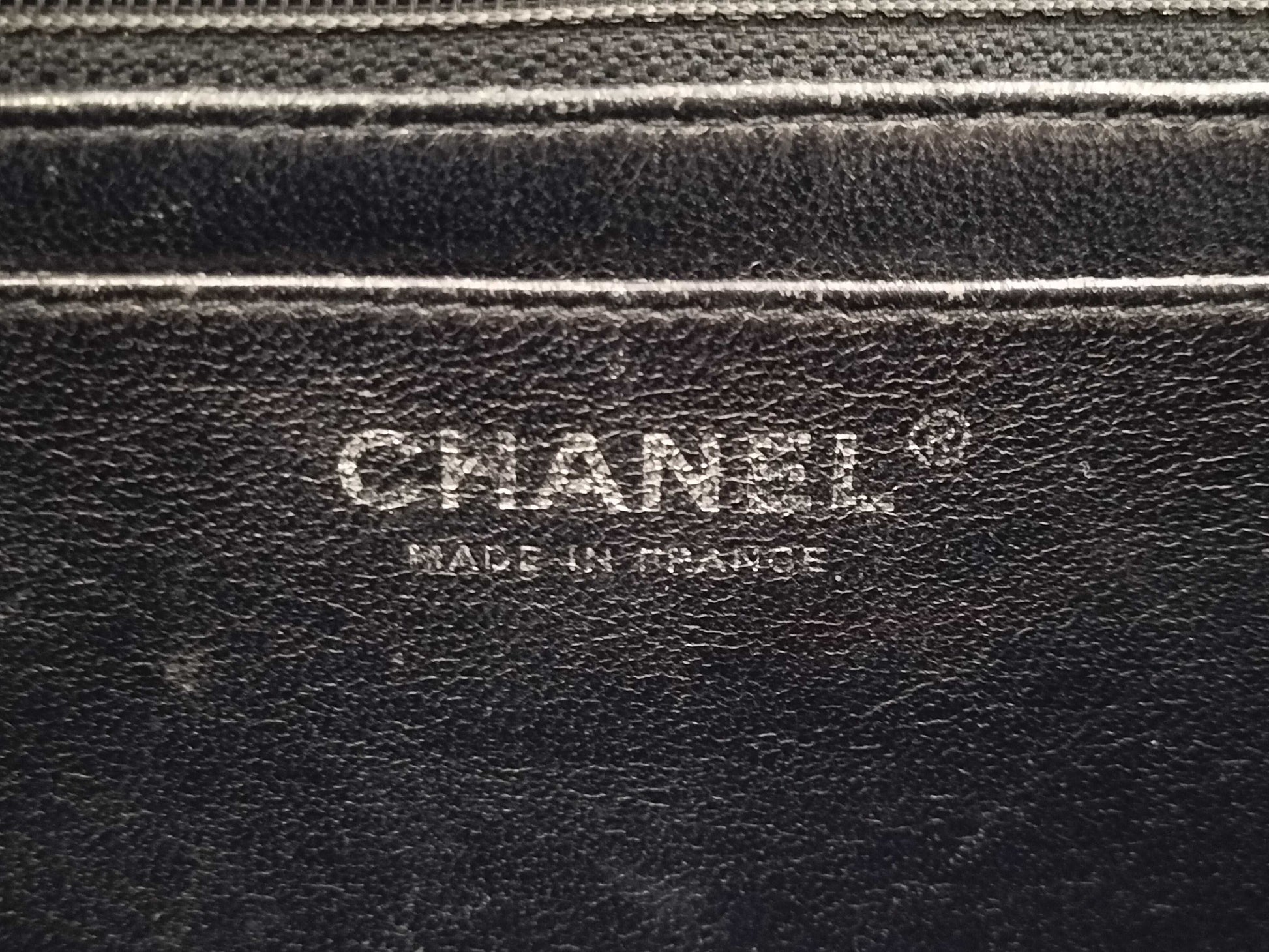 CHANEL Deca Matelasse Chain Shoulder Bag in Black Caviar Leather