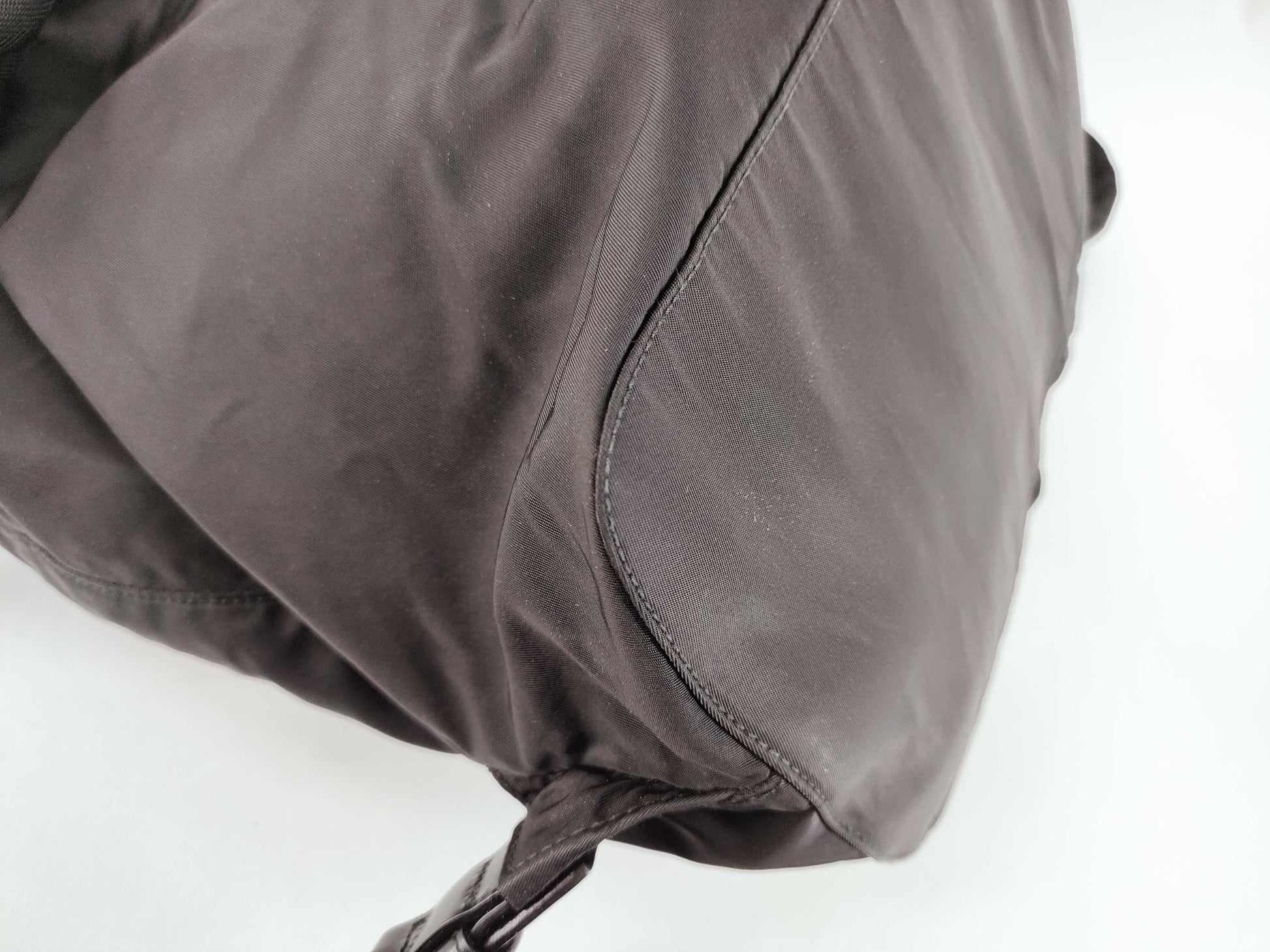 PRADA Nylon Backpack with Triangle Logo, Black, Guarantee Card Included