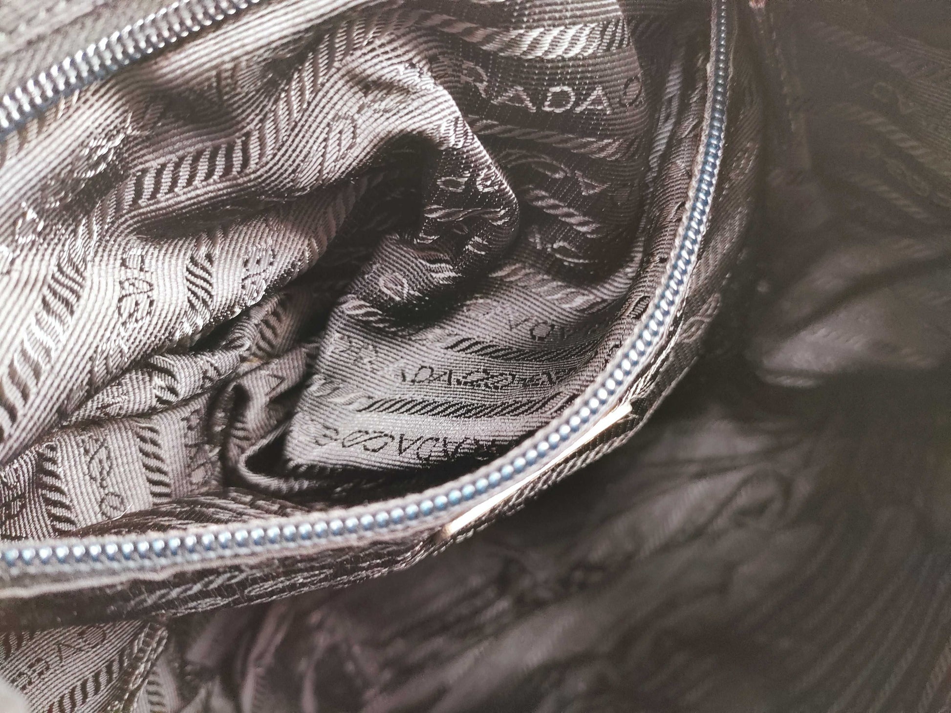 PRADA Nylon Backpack with Triangle Logo, Black, Guarantee Card Included