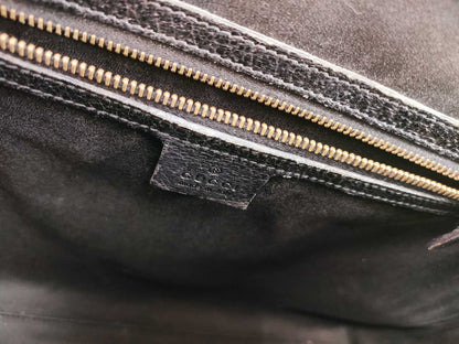 GUCCI GG Canvas Studded Tote Bag, Black, 120897
