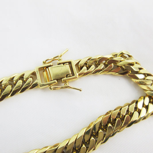 6-sided double 18K gold Kihei necklace, 100.8g 