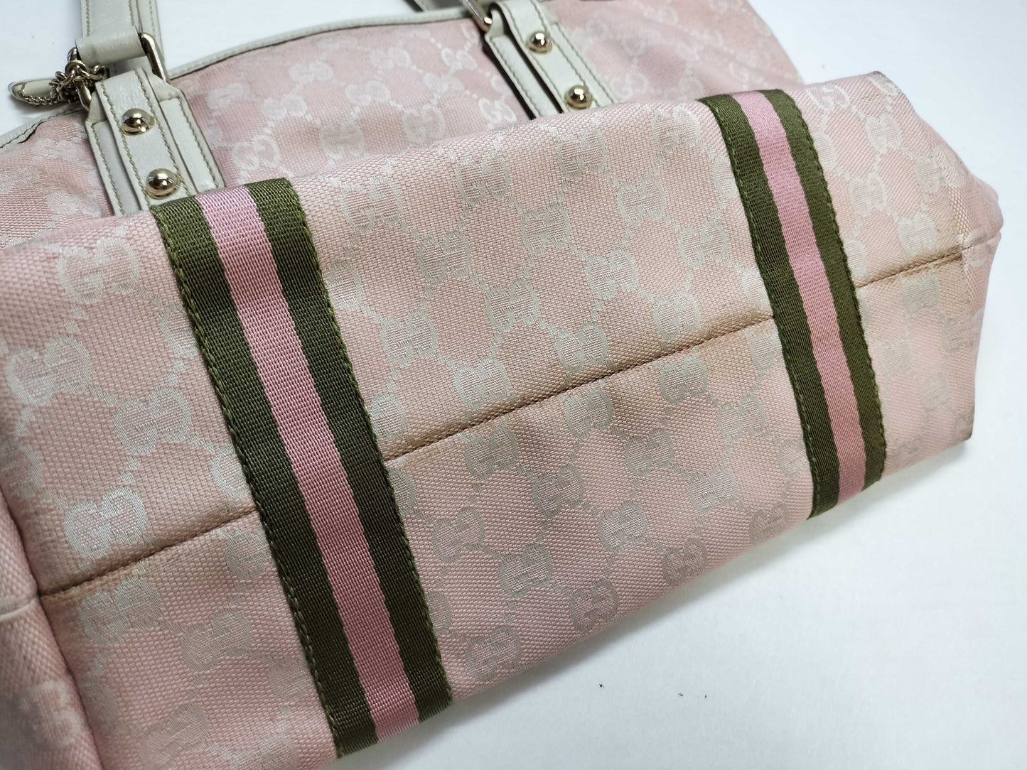 GUCCI GG Canvas Tote Bag with Charm