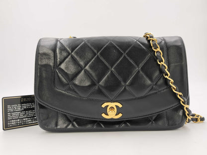 CHANEL Matelasse Lamb Diana 22 Chain Shoulder Bag with Unclear Seal