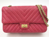 CHANEL Lamb V-Stitch Double Flap 25 Shoulder Bag