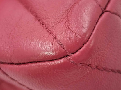CHANEL Lamb V-Stitch Double Flap 25 Shoulder Bag