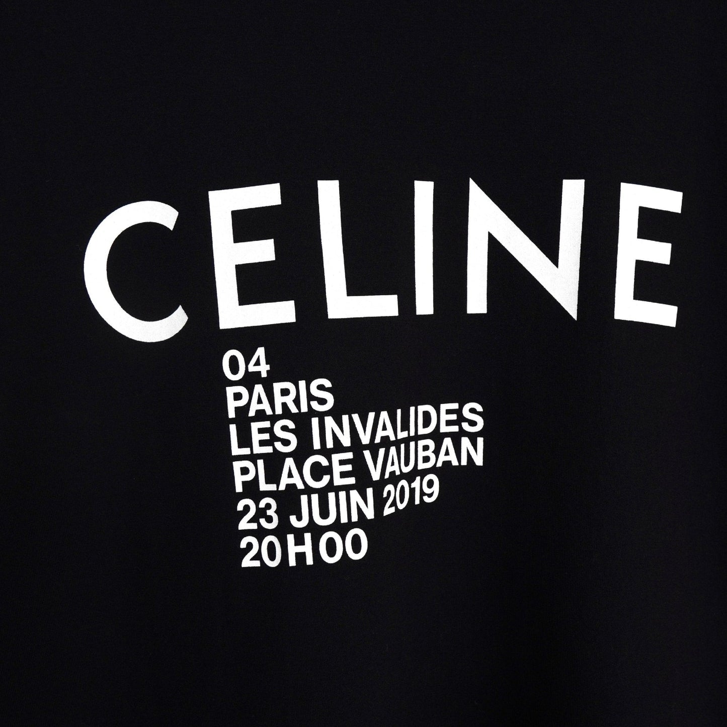 CELINE Classic Logo T-Shirt, Black, Size L