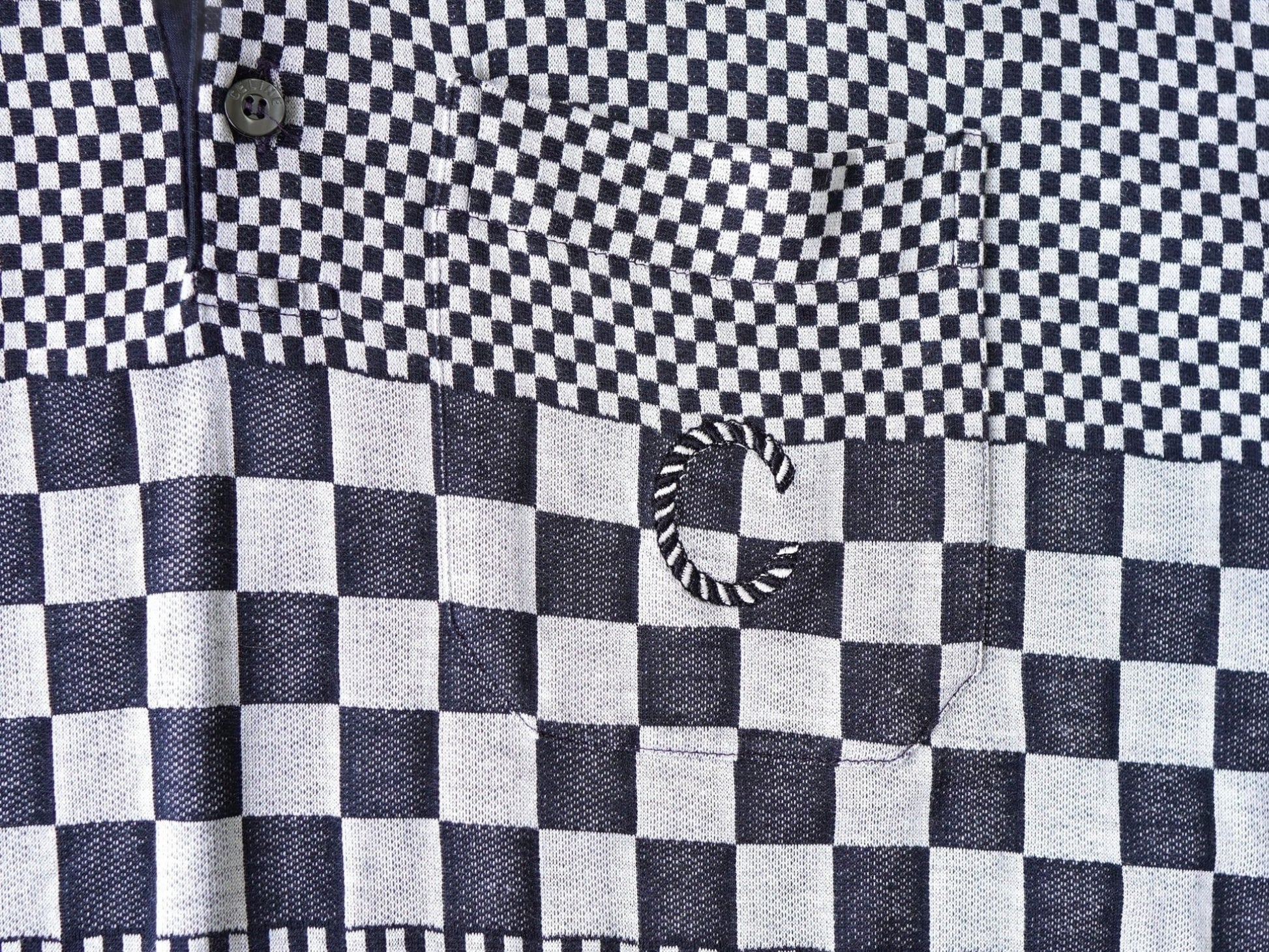 CELINE Short Sleeve Polo Shirt with C Logo, Made in Italy, Size M, Tops