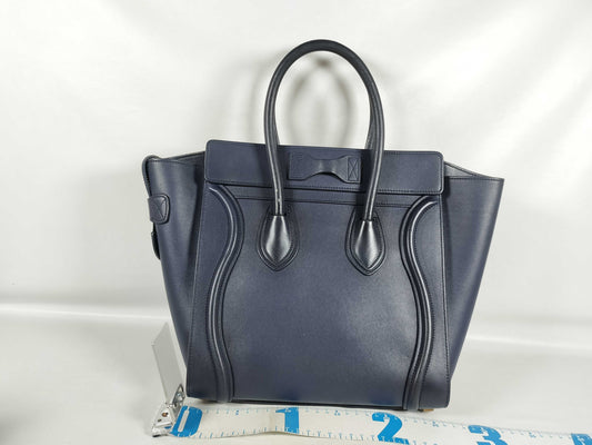 CELINE QT-Cline Blue Celine Mini Luggage Tote Handbag Handbag