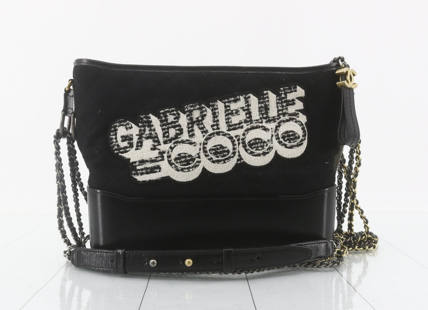 CHANEL Gabriel Coco Black Chain Shoulder Bag, No. 24